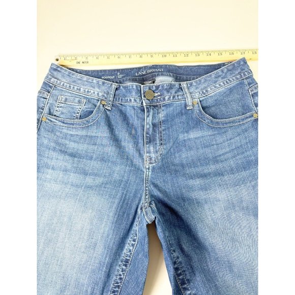 Lane Bryant Flare Genius Fit Bootcut Jeans Sz 18 Short (Actual 34x29) GUC - Picture 8 of 10